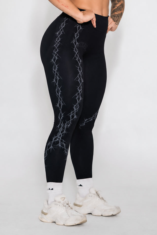 Pinnacle Seamless Scrunch Butt Leggings - Grunge Thorn