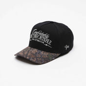 A Frame Snapback Hat - Black/Woodland Camo CUC - VLC - VITAL APPAREL