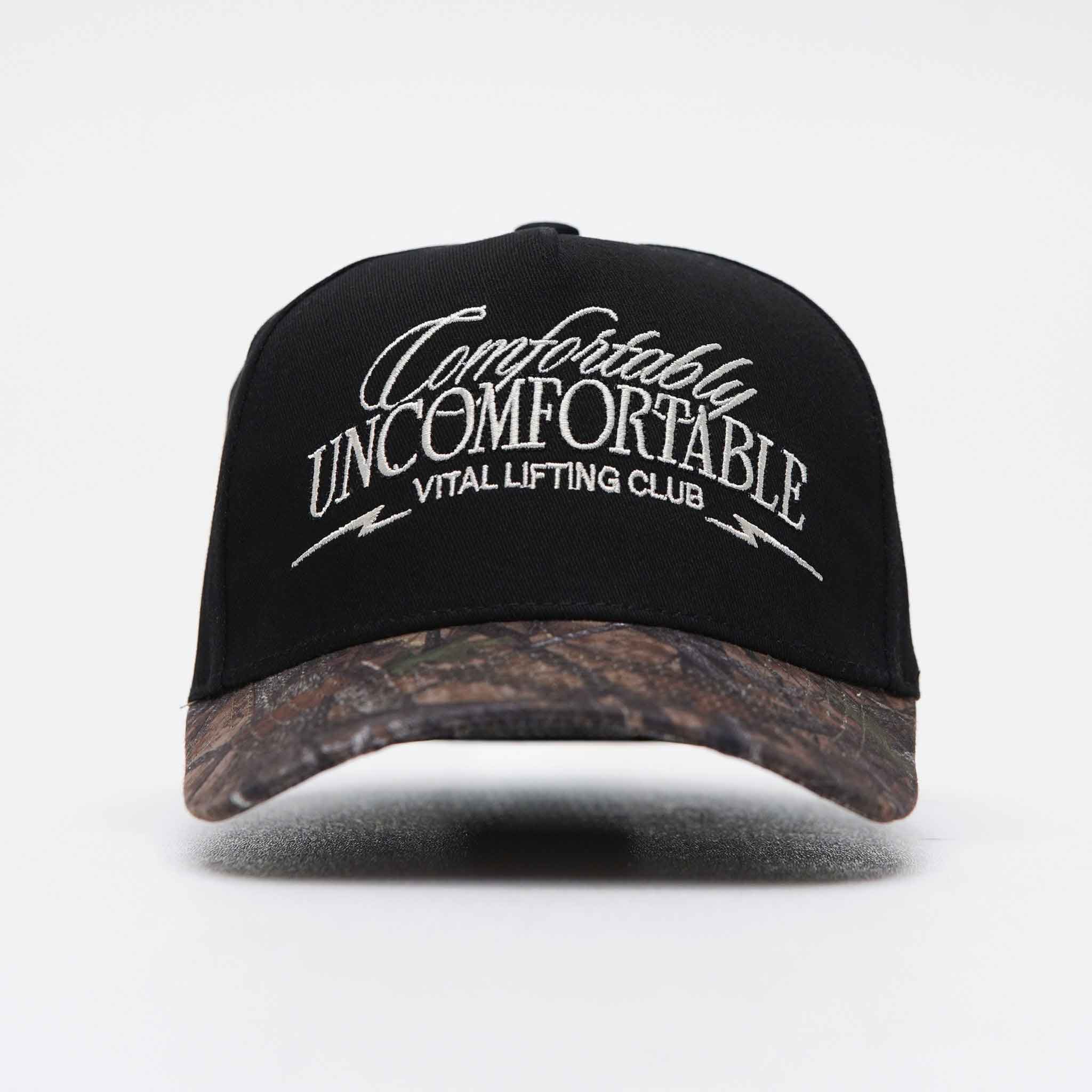 A Frame Snapback Hat - Black/Woodland Camo CUC - VLC - VITAL APPAREL