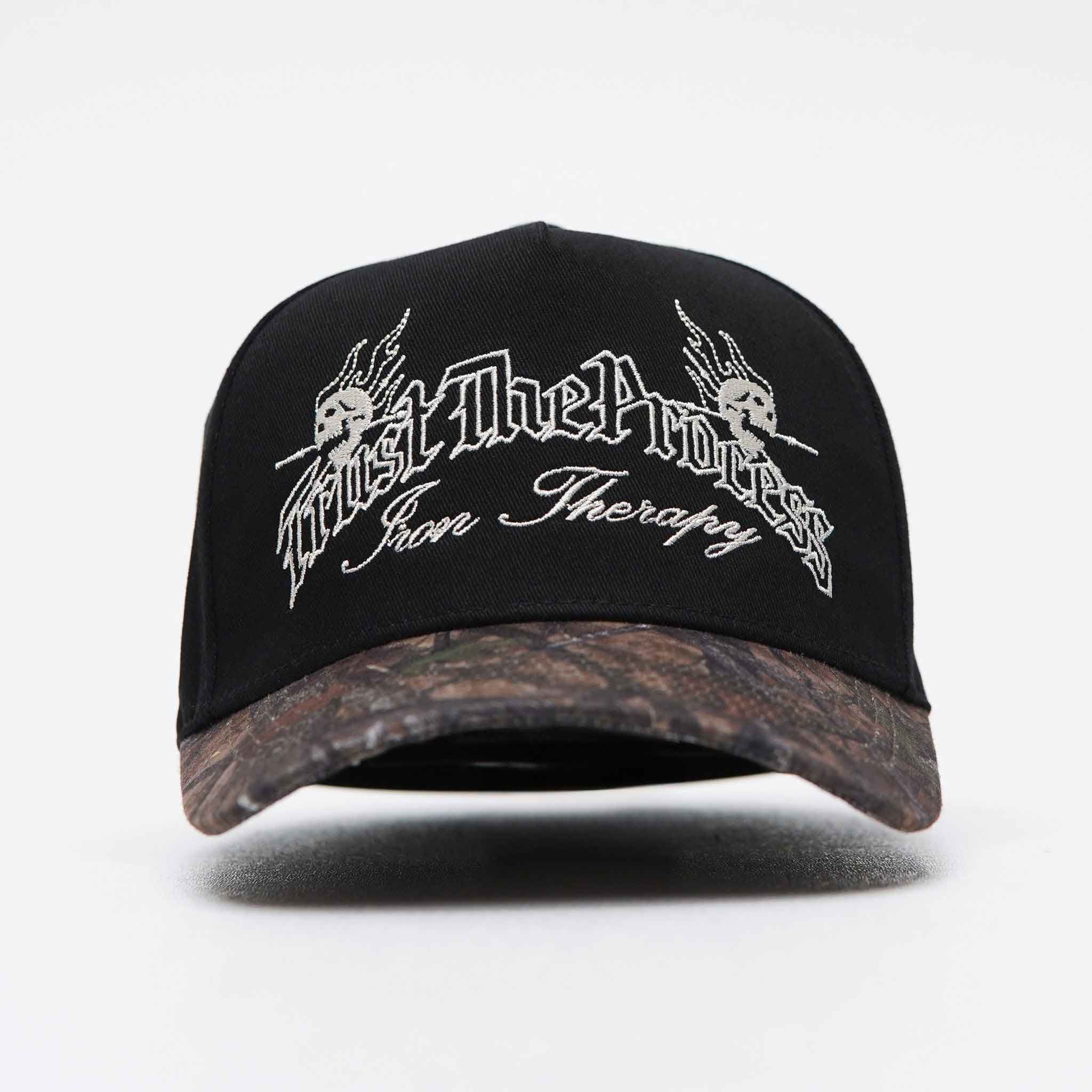 A Frame Snapback Hat - Black/Woodland Camo Iron Therapy - TTP - VITAL APPAREL