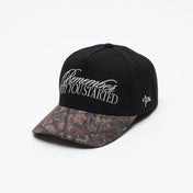 A Frame Snapback Hat - Black/Woodland Camo RWYS - VITAL APPAREL