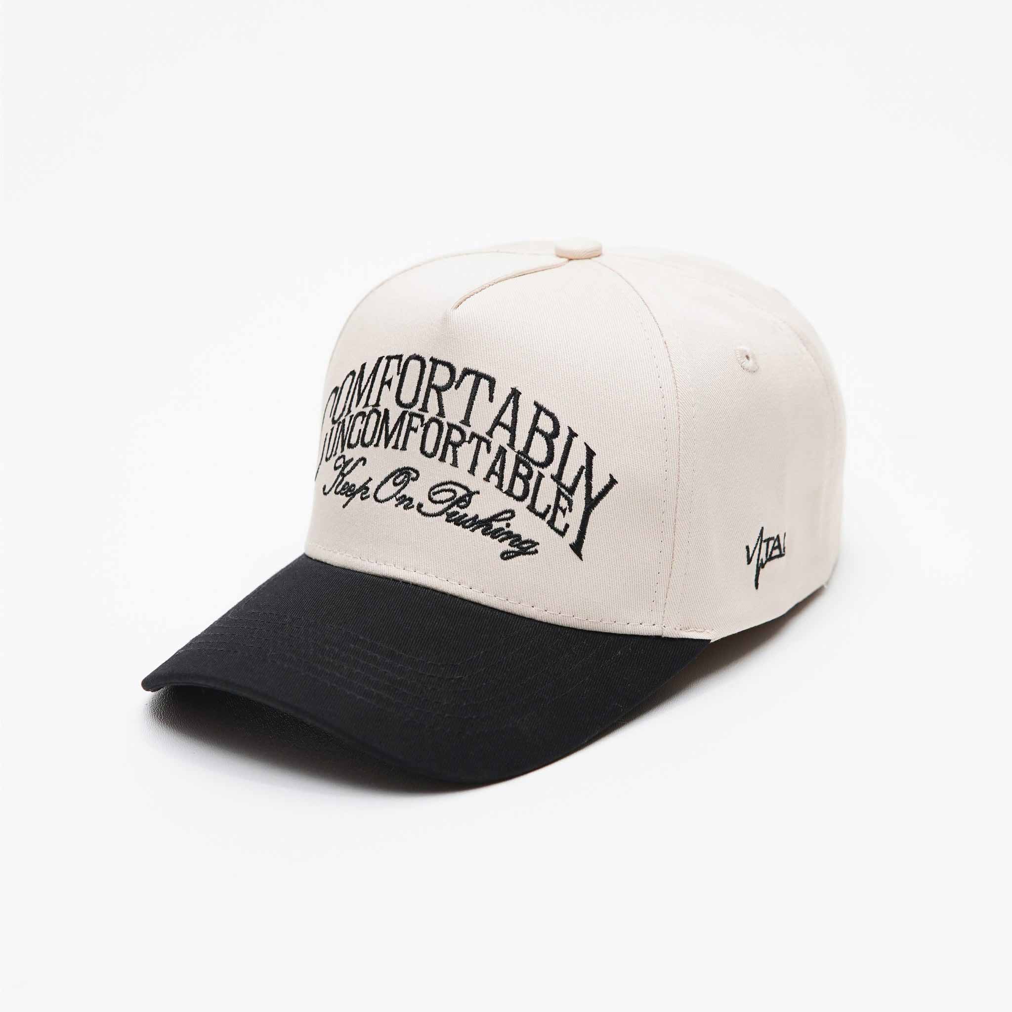 A Frame Snapback Hat - Cream/Black CUC - KOP - VITAL APPAREL