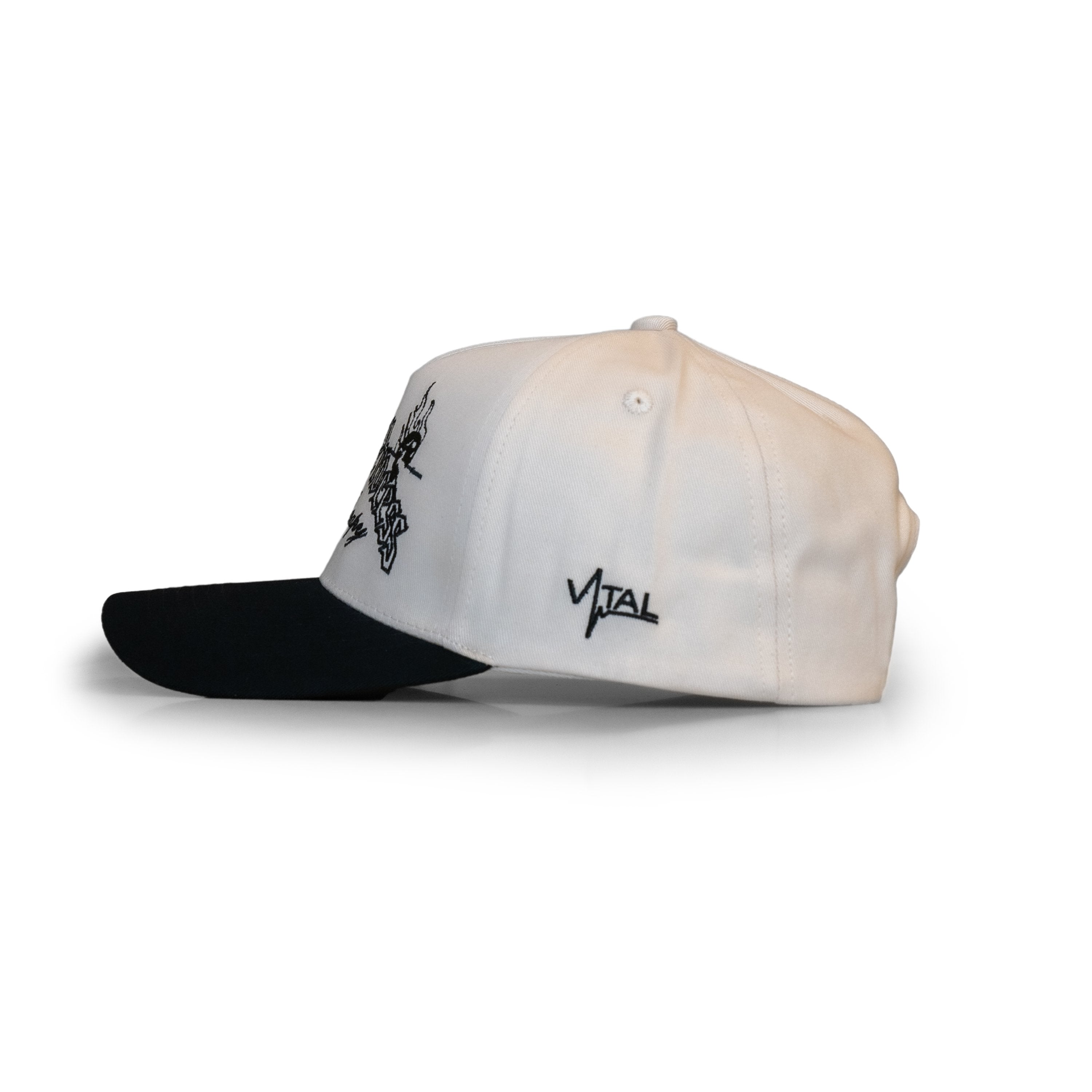 A Frame Snapback Hat - Cream/Black TTP - VITAL APPAREL