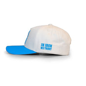 A Frame Snapback Hat - Cream/Blue Energy - VITAL APPAREL