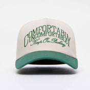 A Frame Snapback Hat - Cream/Green CUC - KOP - VITAL APPAREL
