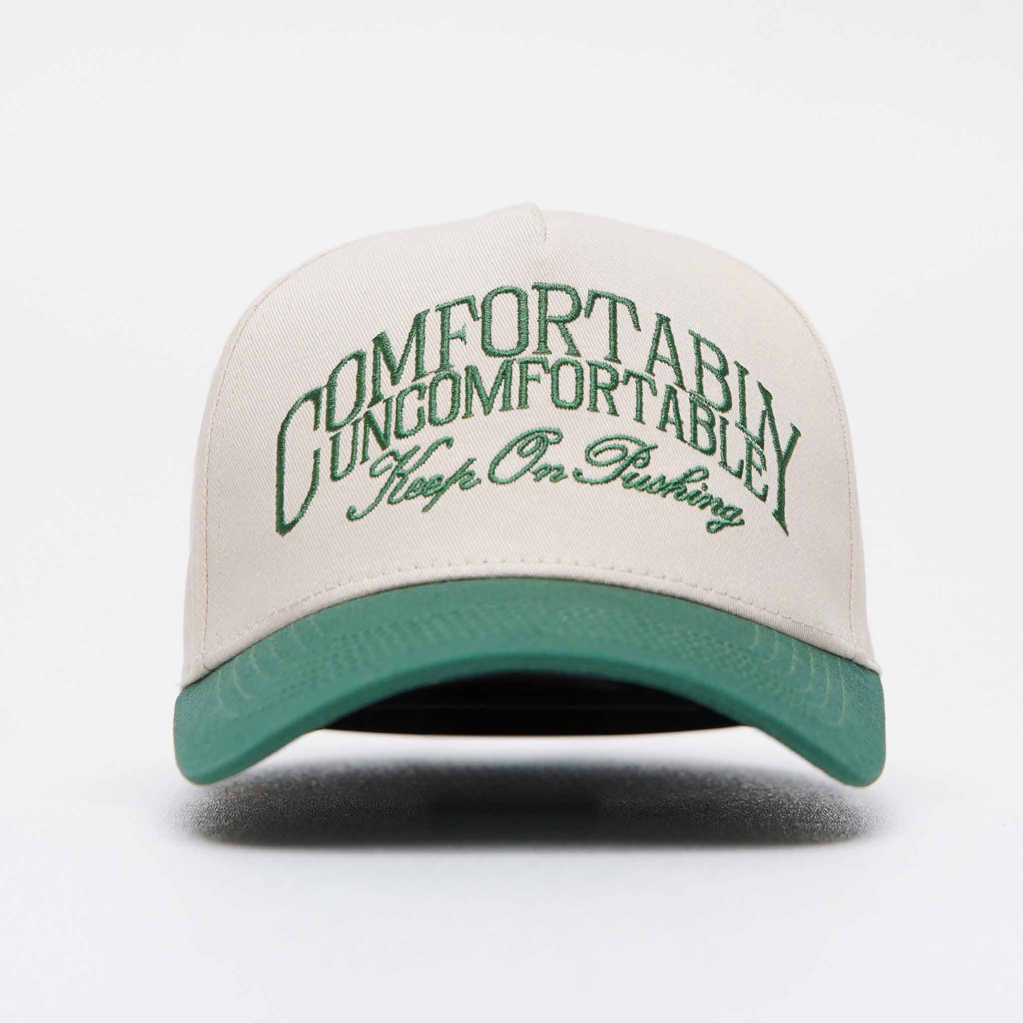 A Frame Snapback Hat - Cream/Green CUC - KOP - VITAL APPAREL