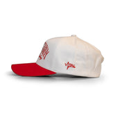 A Frame Snapback Hat - Cream/Red CU - KOP - VITAL APPAREL