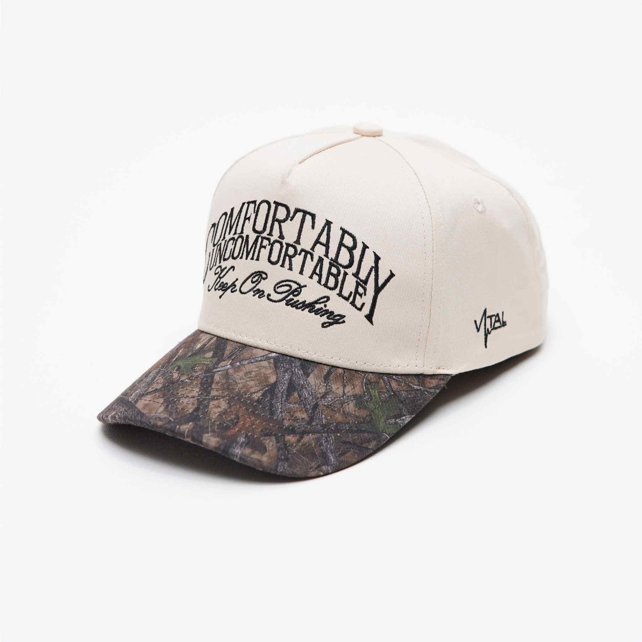 A Frame Snapback Hat - CUC - KOP Cream/Woodland Camo - VITAL APPAREL