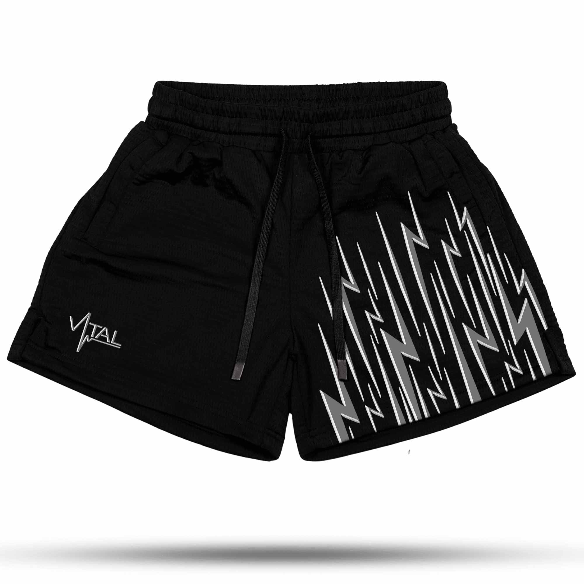 Combat Mesh Shorts 5" - Black Energy Unisex - VITAL APPAREL