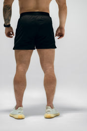 Combat Mesh Shorts 5" - Black/Distressed Olive - VITAL APPAREL