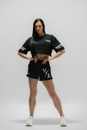 Combat Mesh Shorts 5" - Black/Distressed White - VITAL APPAREL