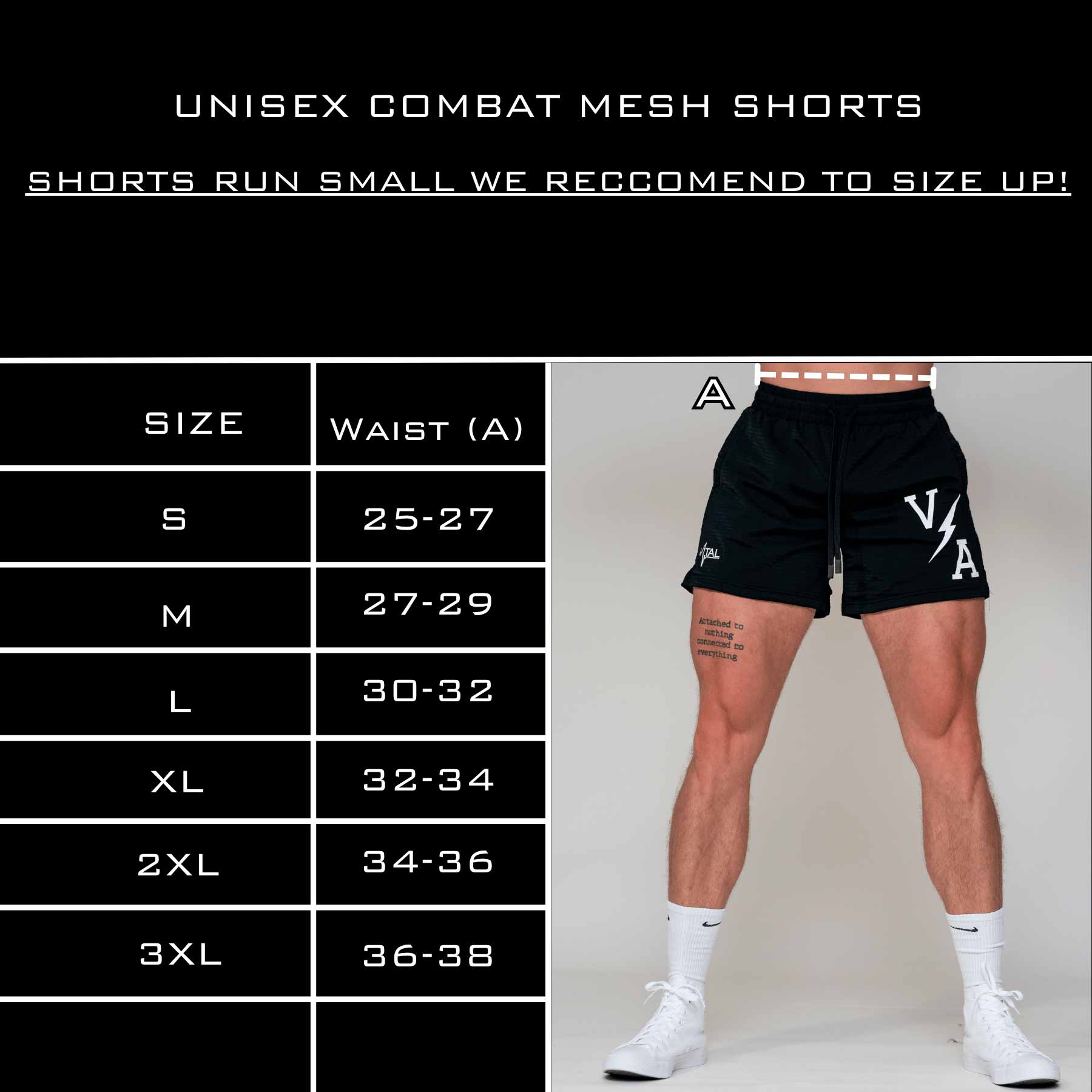 Combat Mesh Shorts 5.5" - Black Woodland Camo Unisex - VITAL APPAREL