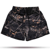 Combat Mesh Shorts 5.5" - Black Woodland Camo Unisex - VITAL APPAREL