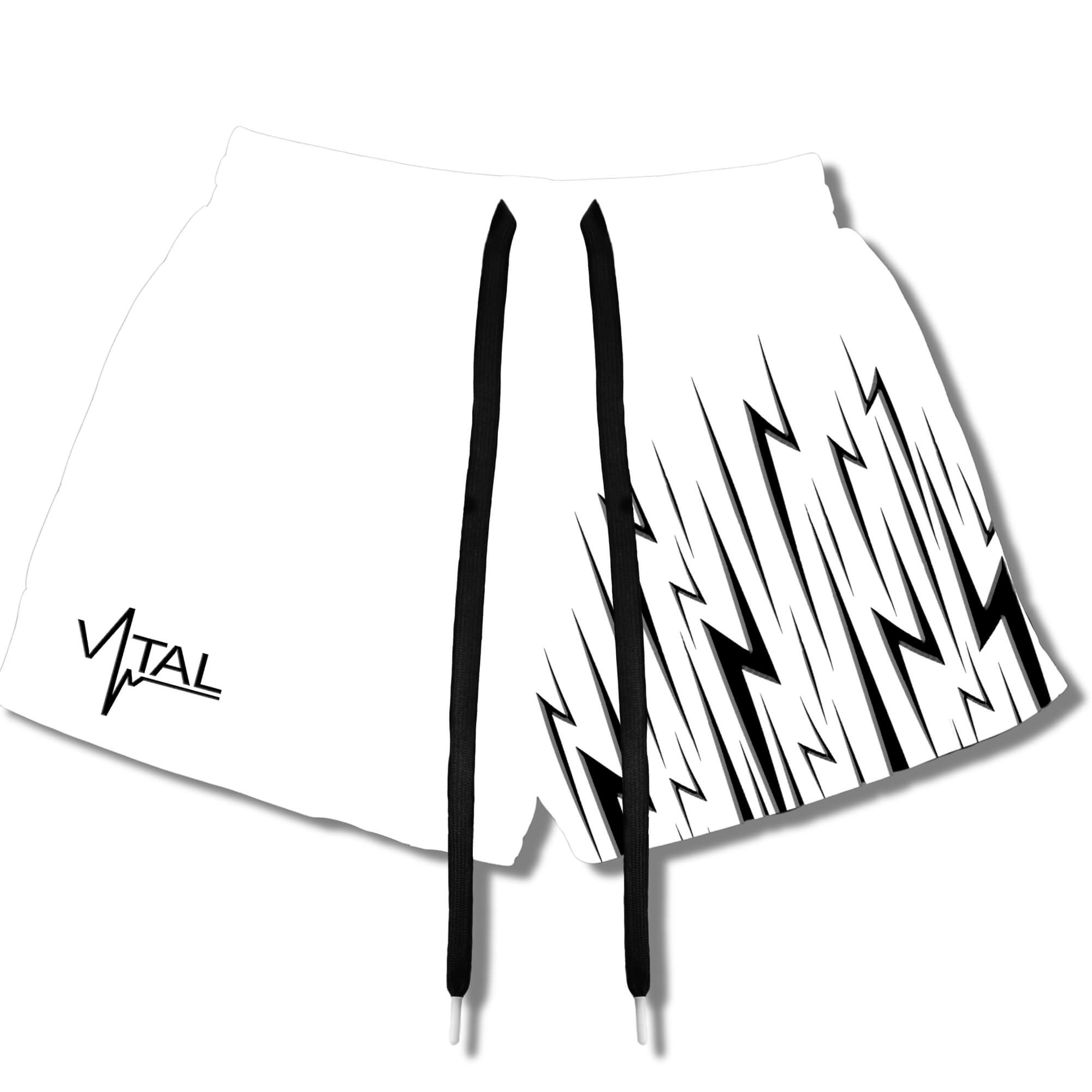 Combat Mesh Shorts 5.5" - White Energy - VITAL APPAREL