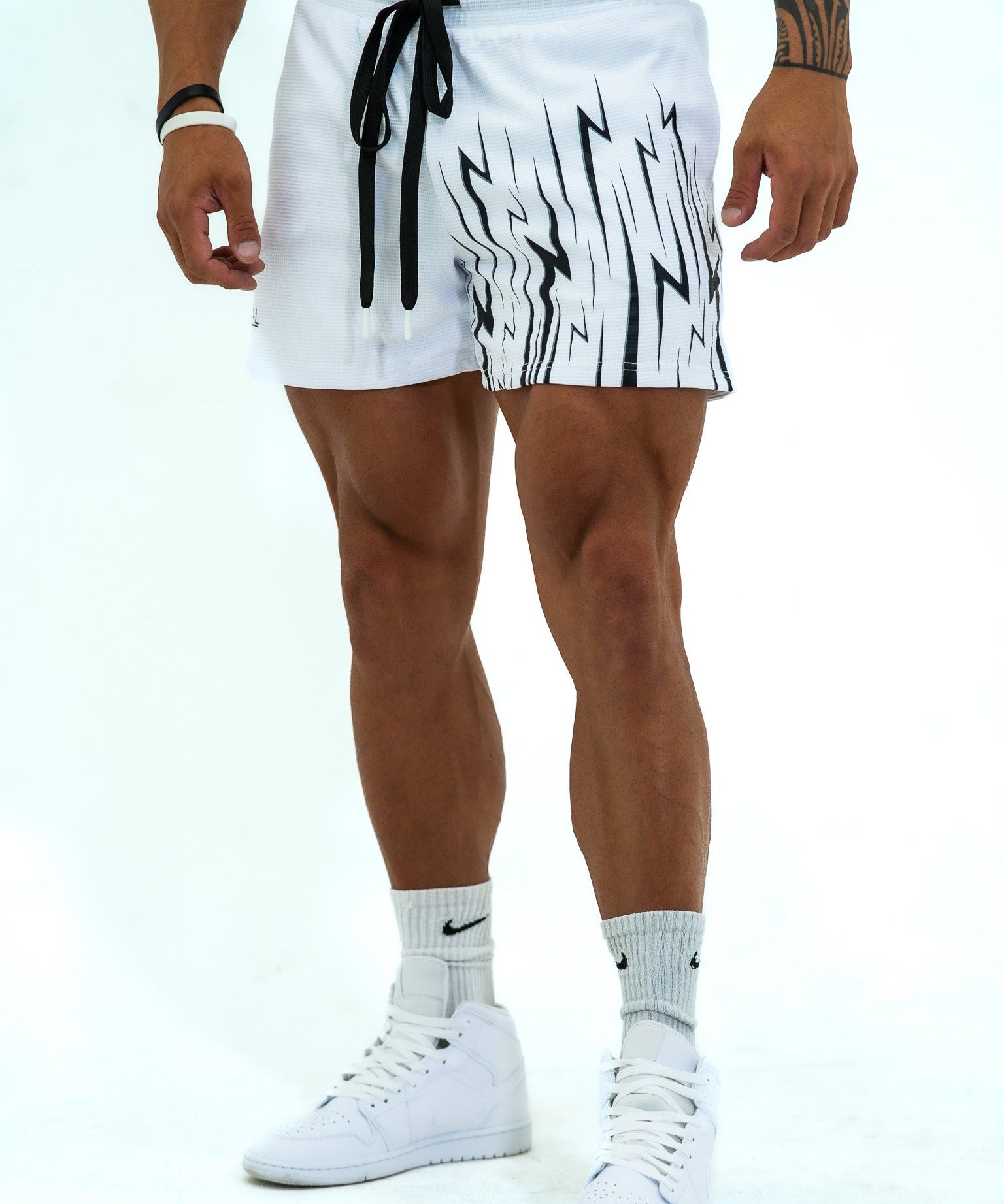 Combat Mesh Shorts 5.5" - White Energy - VITAL APPAREL