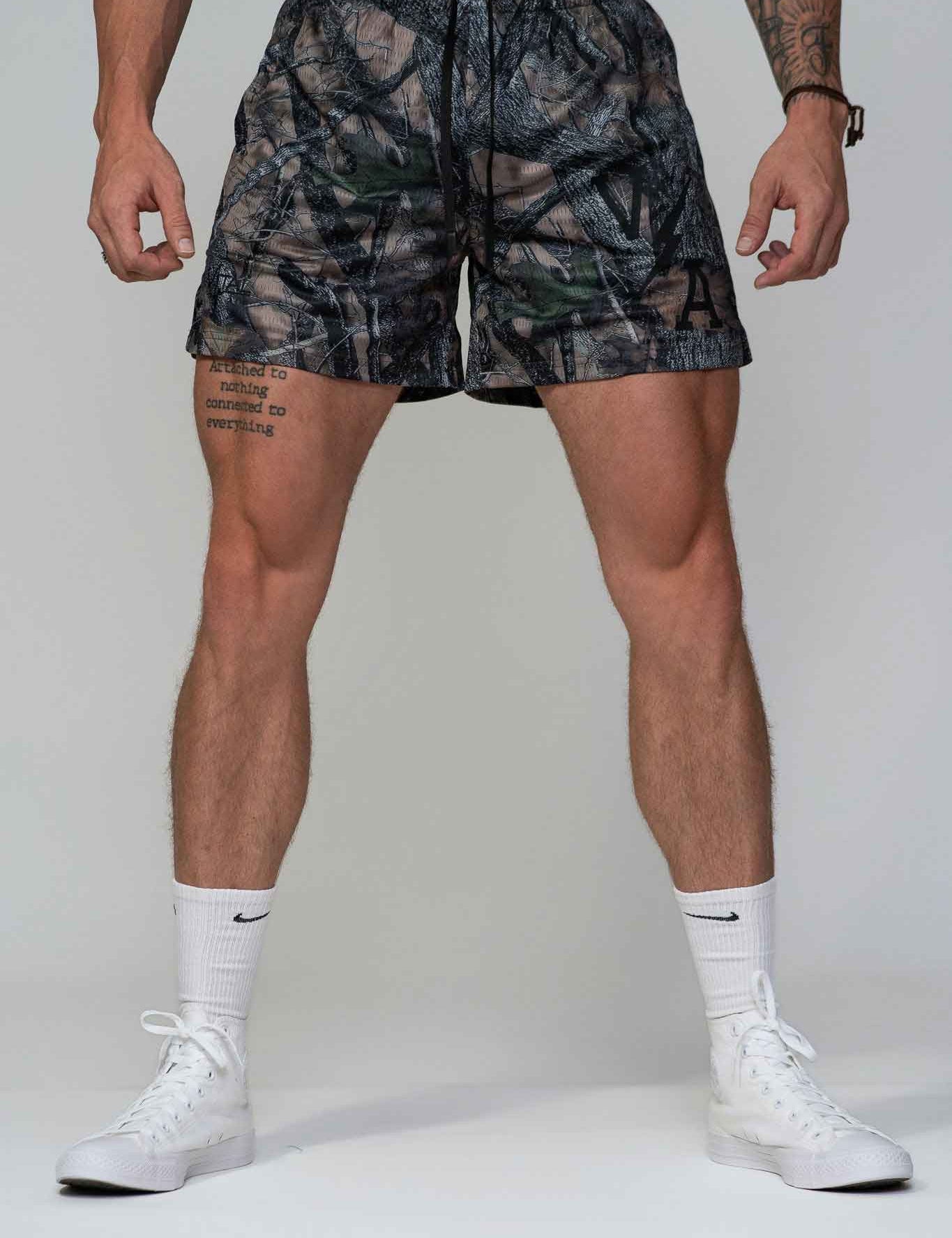 Combat Mesh Shorts 5.5" - Woodland Camo - VITAL APPAREL