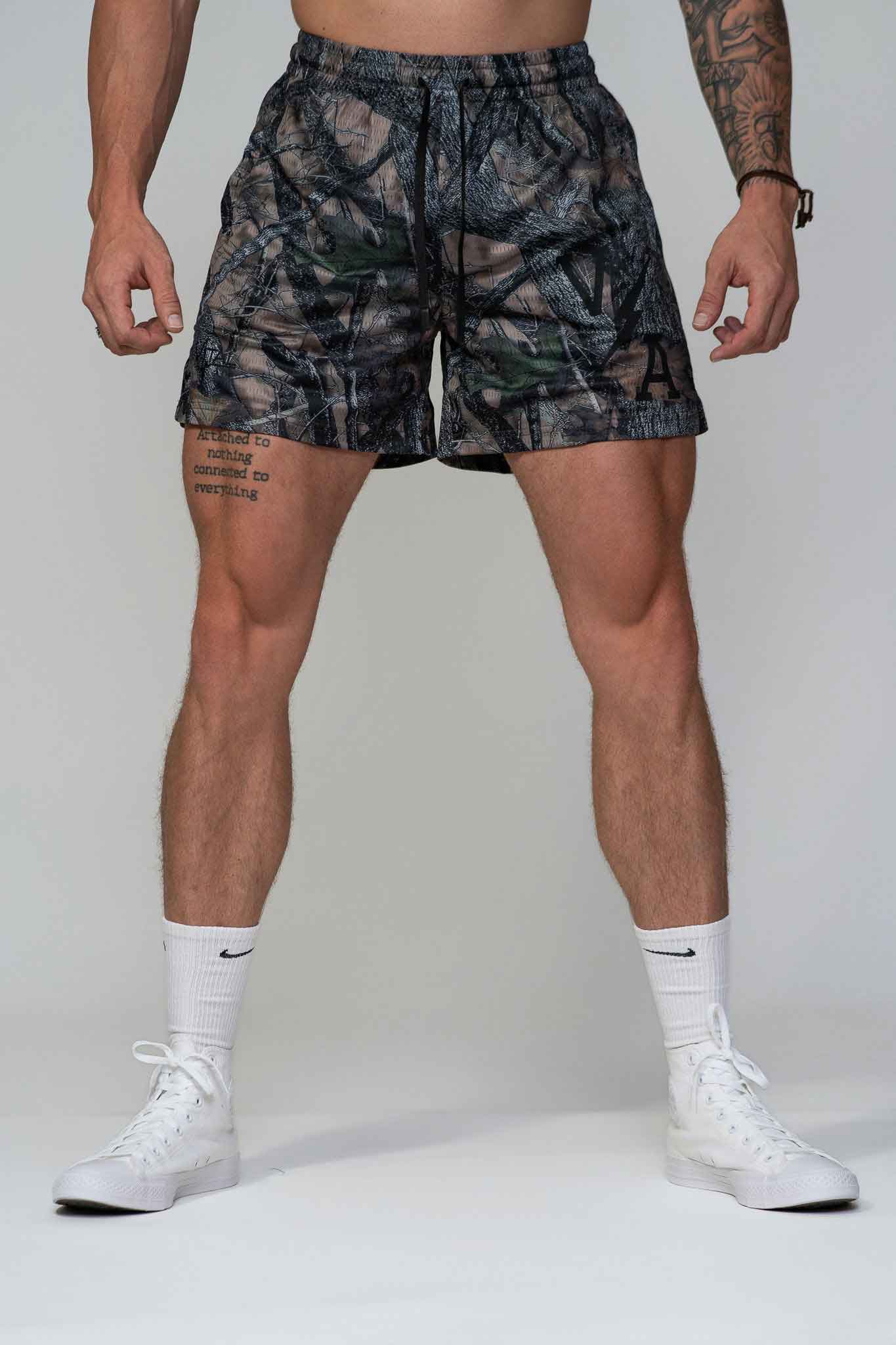 Combat Mesh Shorts 5.5" - Woodland Camo - VITAL APPAREL