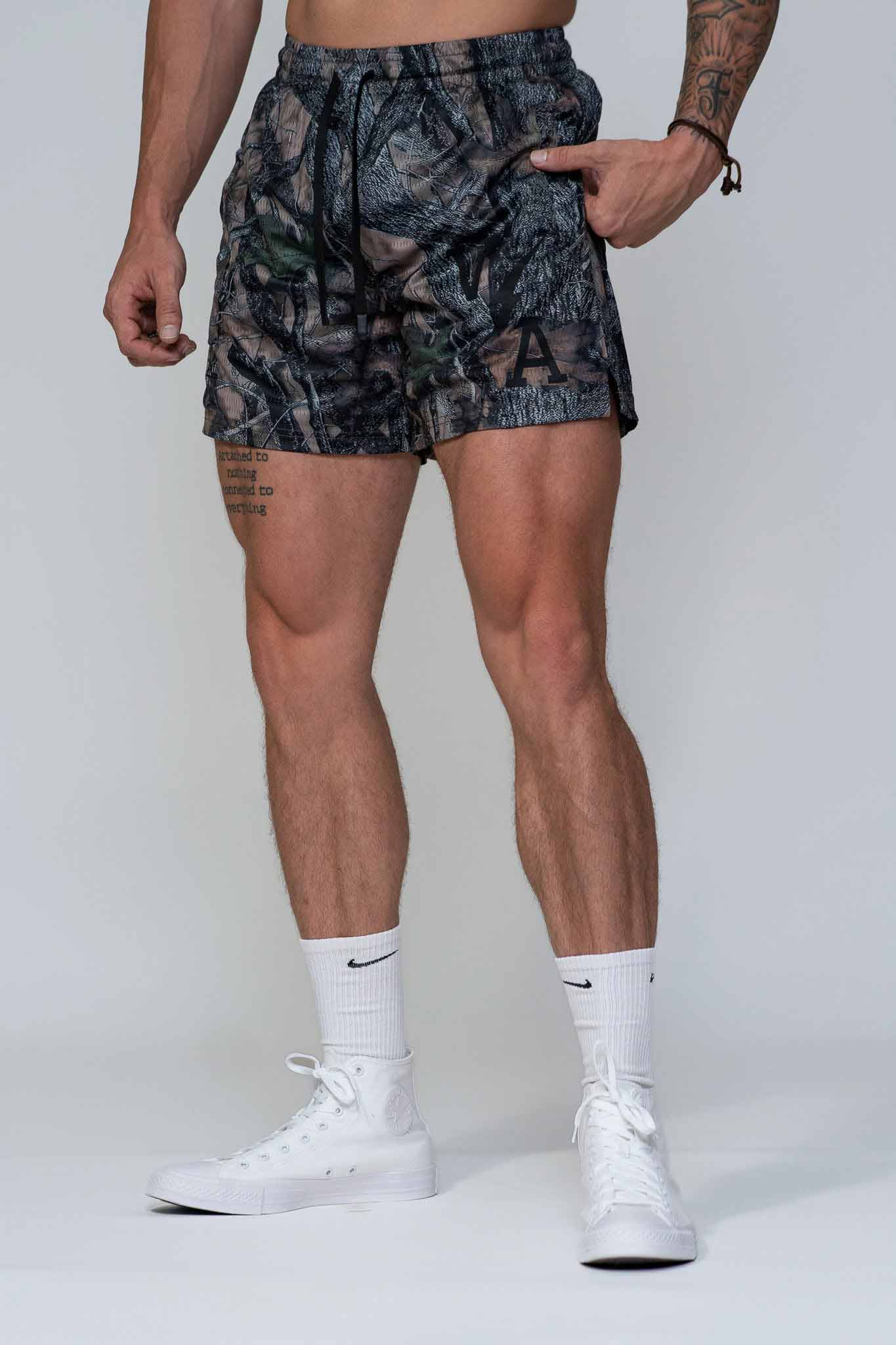 Combat Mesh Shorts 5.5" - Woodland Camo - VITAL APPAREL