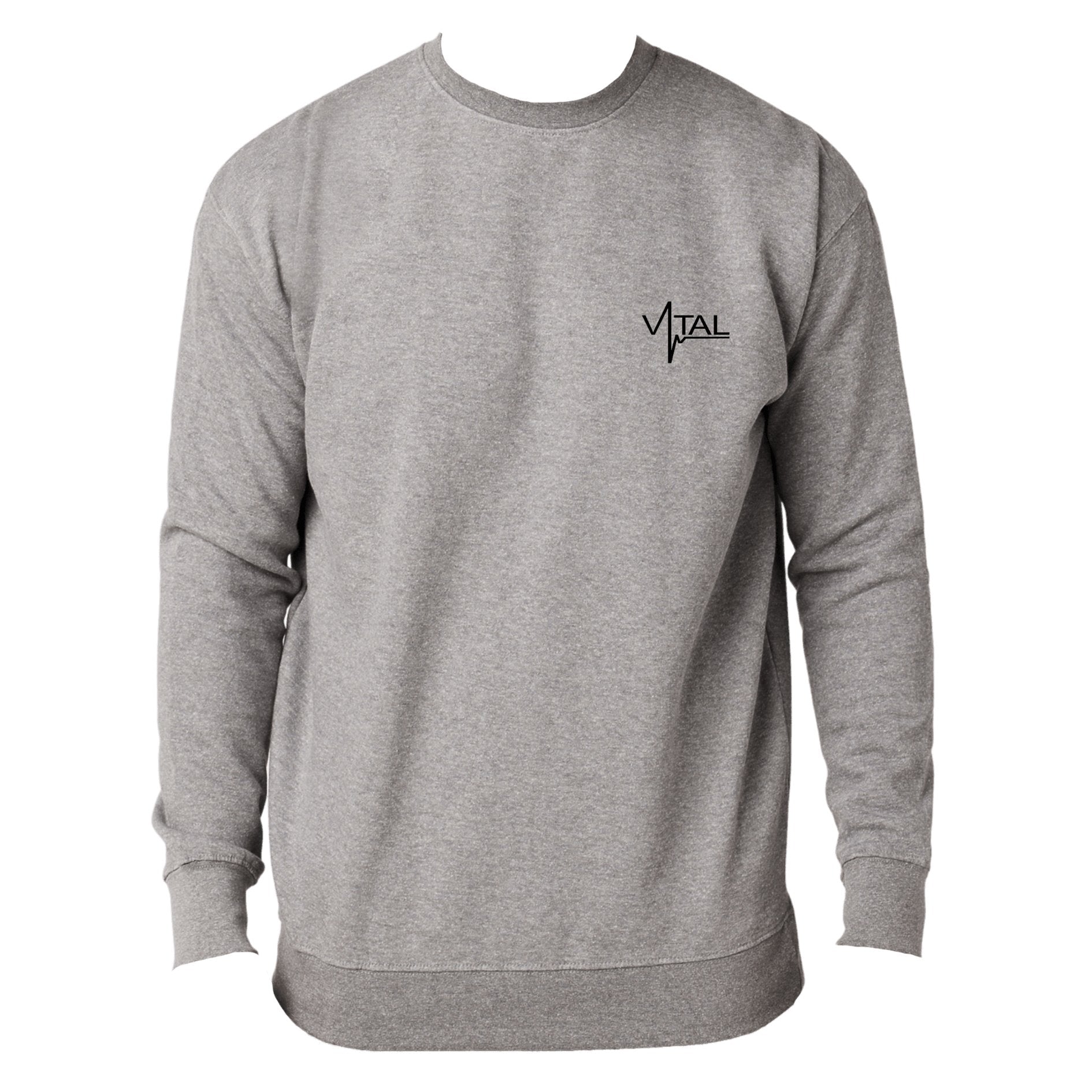 Crewneck Sweatshirt Heather Gray, Black, Mocha - Unisex - VITAL APPAREL