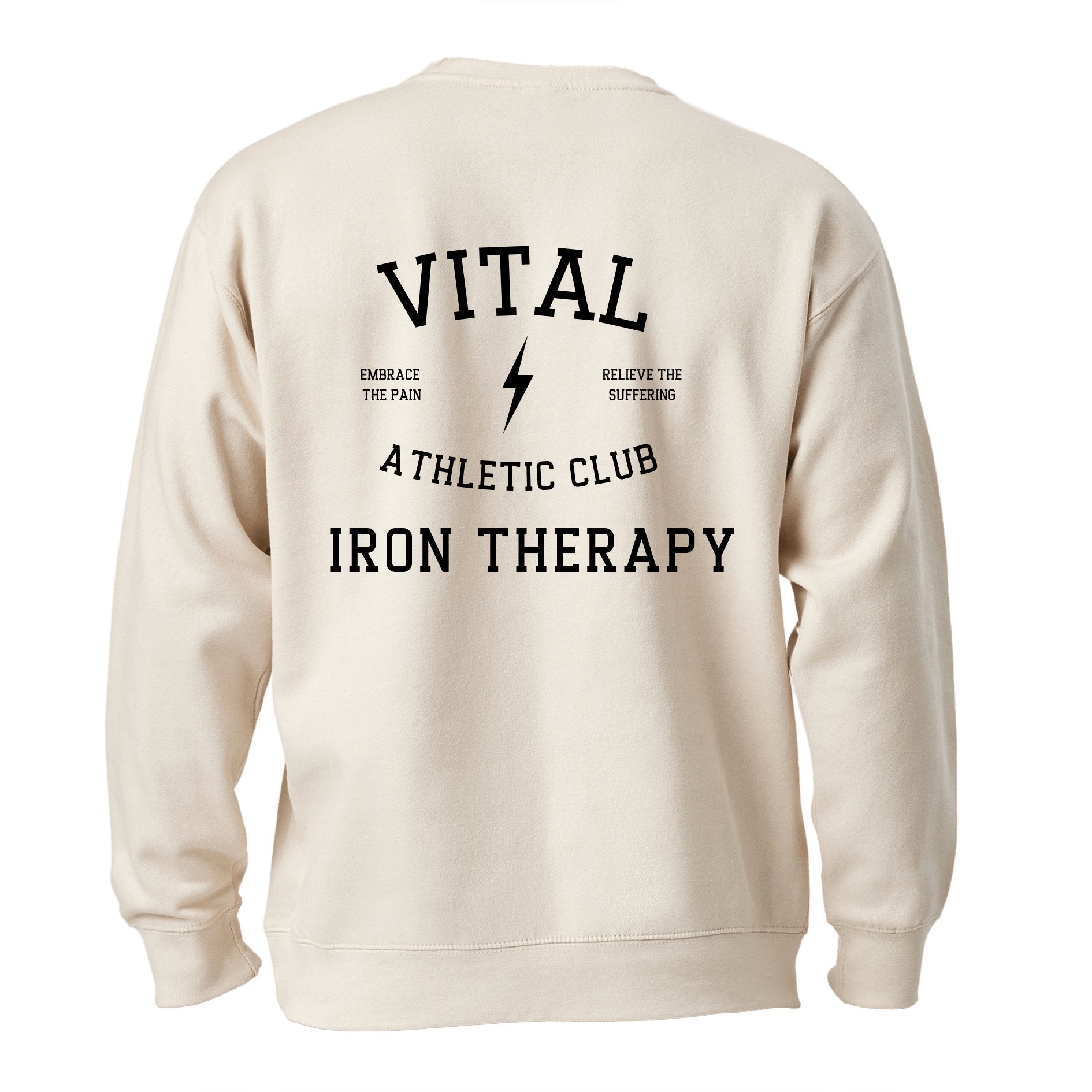 Crewneck Sweatshirt Off White Iron Therapy - Unisex - VITAL APPAREL