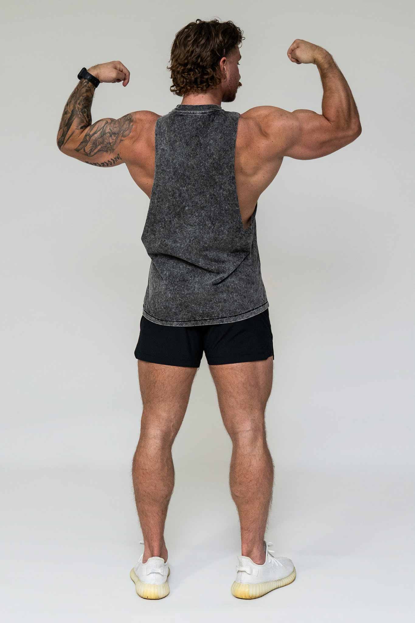 Cut Off Tank - Black Acid - VITAL APPAREL