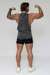 Cut Off Tank - Black Acid - VITAL APPAREL