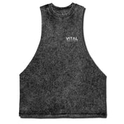 Cut Off Tank - Black Acid - VITAL APPAREL