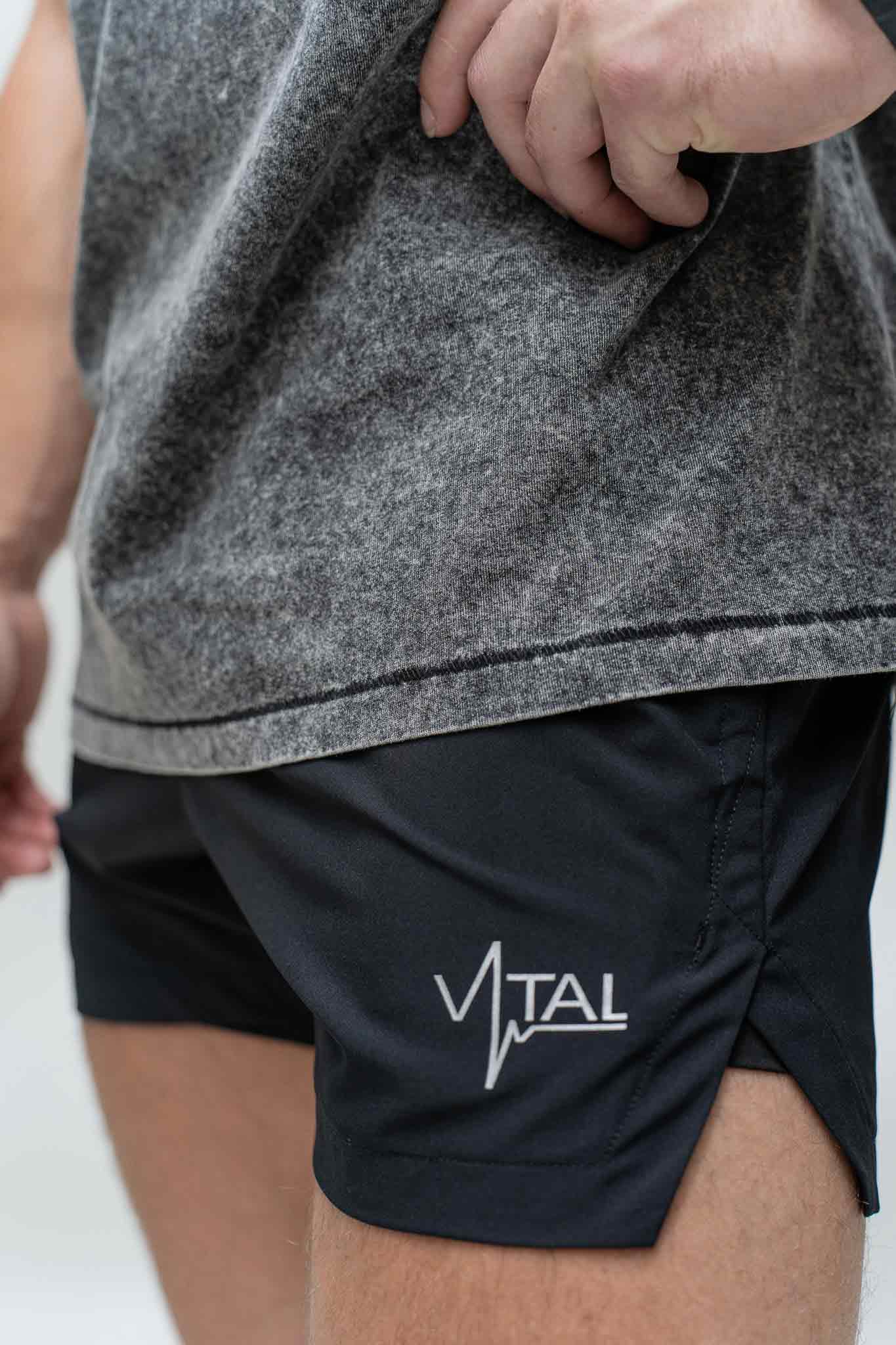 Cut Off Tank - Black Acid - VITAL APPAREL