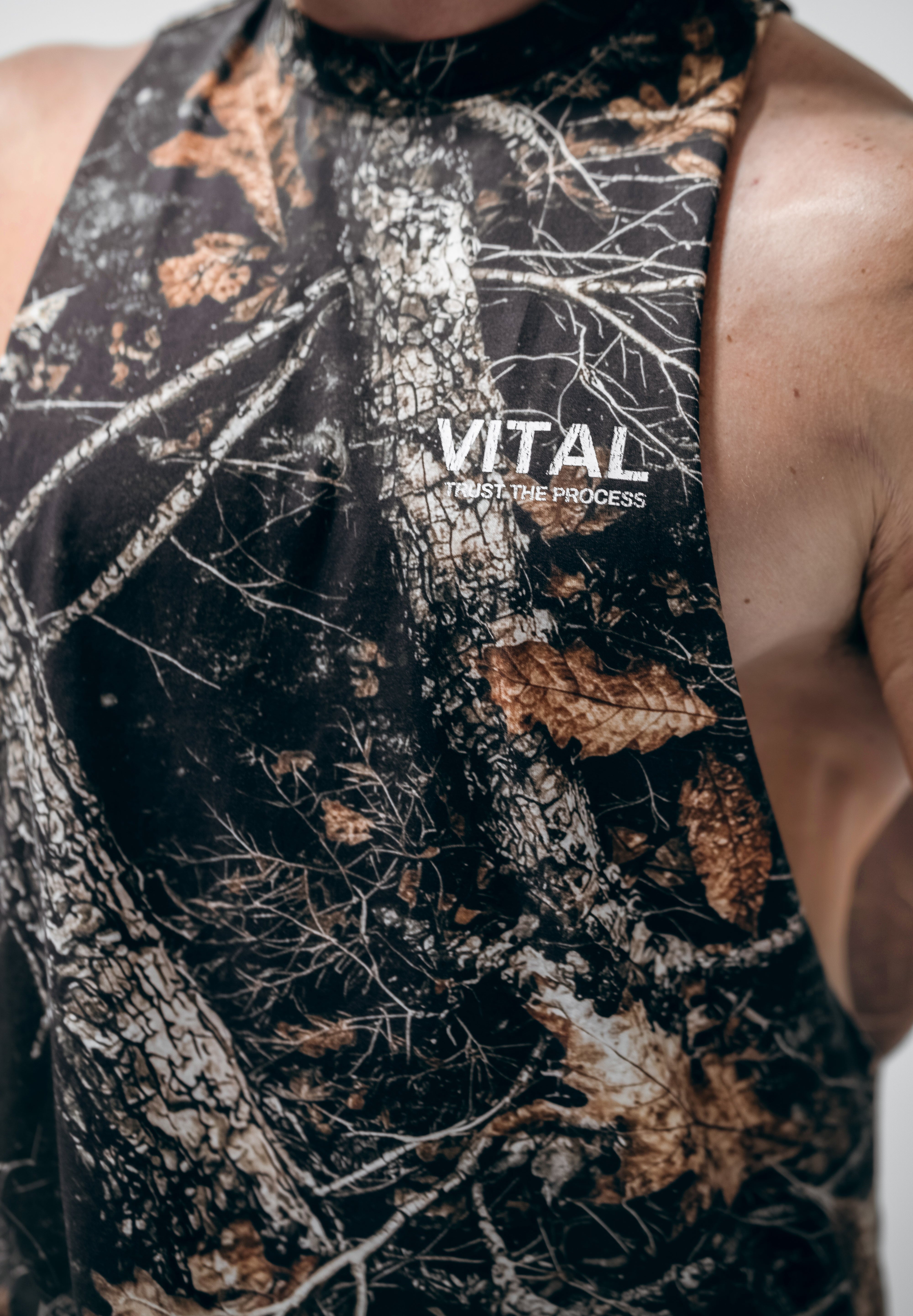 Cut Off Tank - Black Camo - VITAL APPAREL