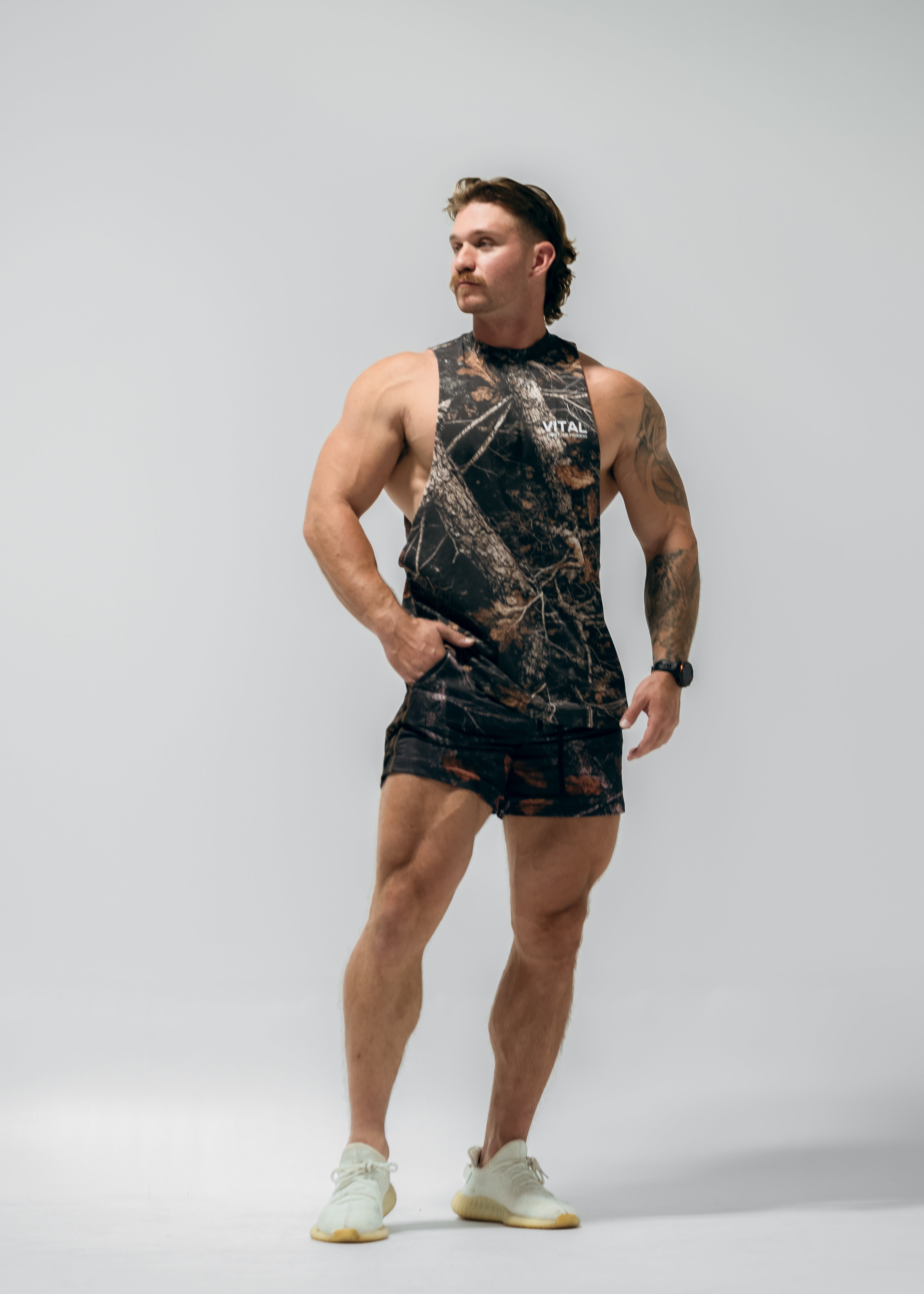 Cut Off Tank - Black Camo - VITAL APPAREL