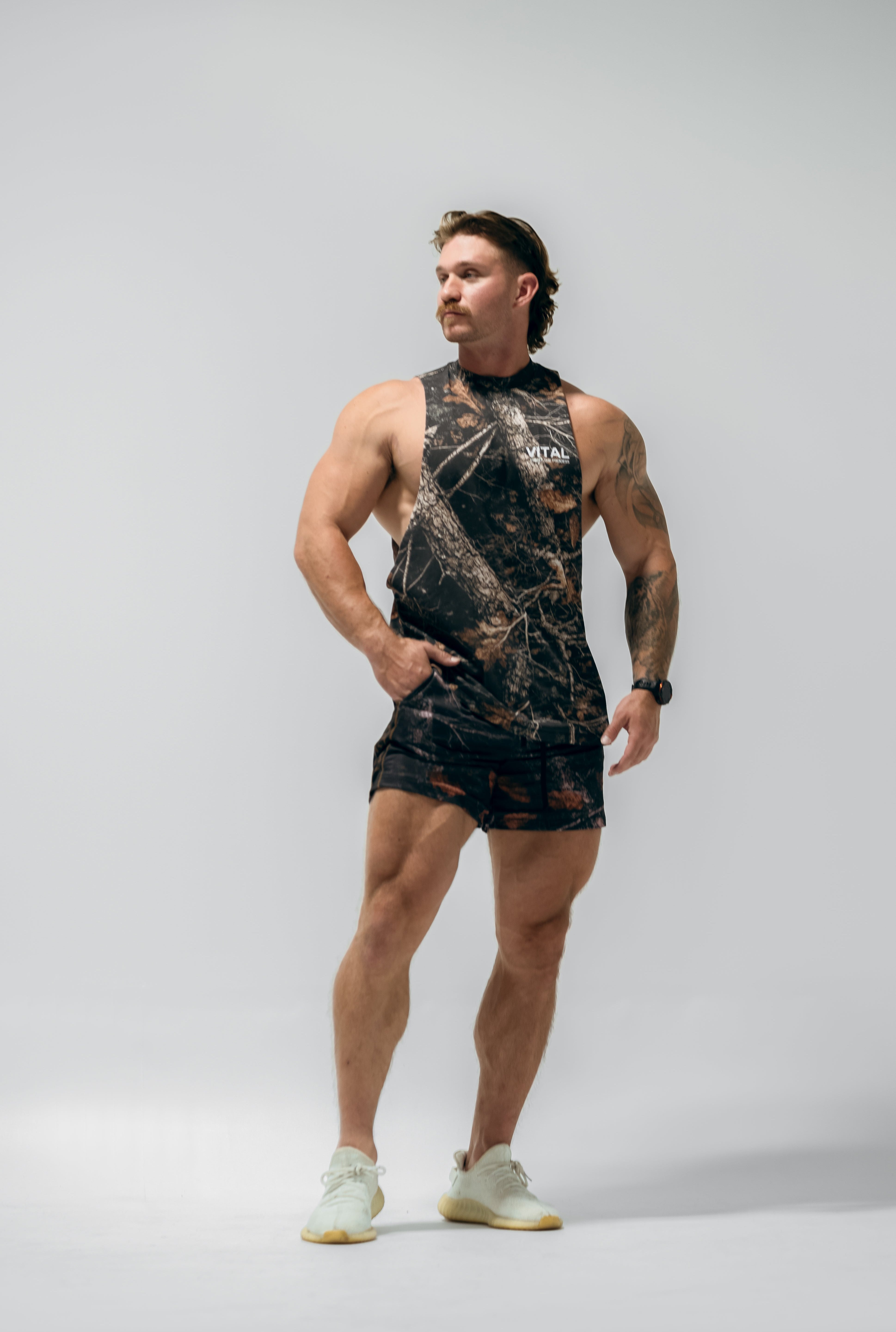 Cut Off Tank - Black Camo - VITAL APPAREL