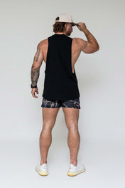 Cut Off Tank - Black/White - VITAL APPAREL
