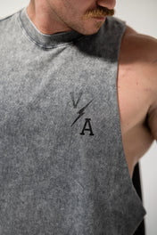 Cut Off Tank - Gray Acid Blade - VITAL APPAREL
