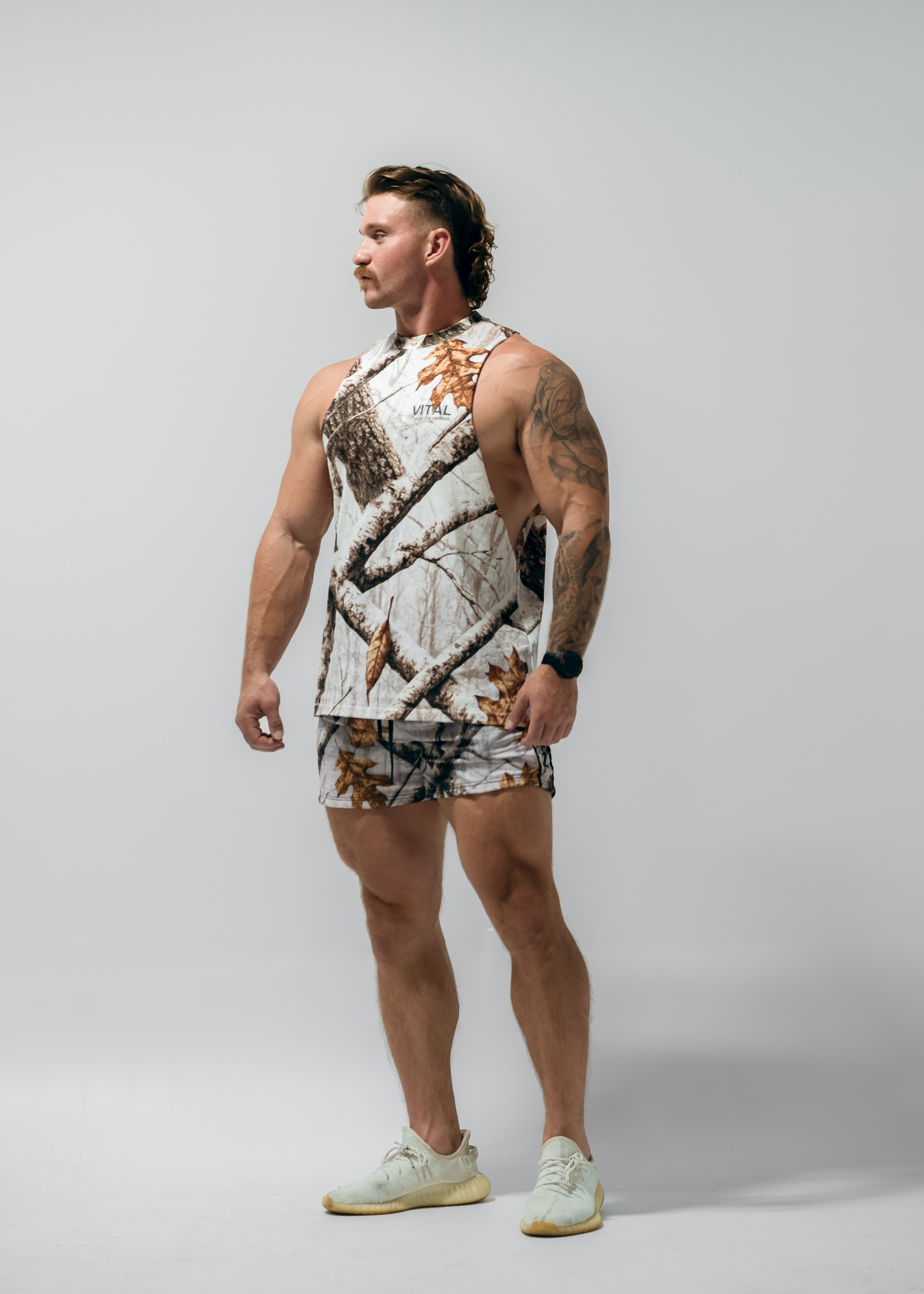 Cut Off Tank - Snow Camo - VITAL APPAREL