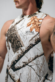 Cut Off Tank - Snow Camo - VITAL APPAREL