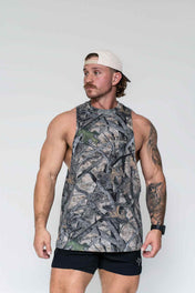 Cut Off Tank - Woodland Camo - VITAL APPAREL