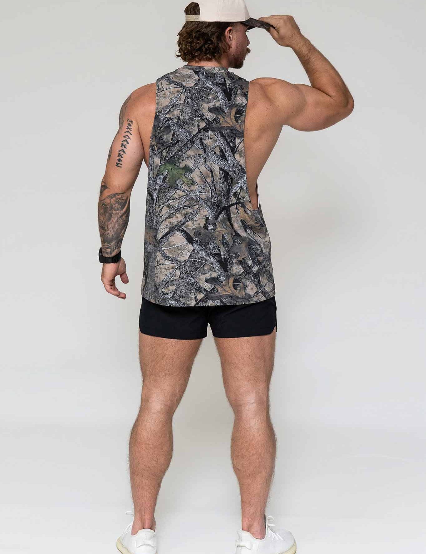 Cut Off Tank - Woodland Camo - VITAL APPAREL