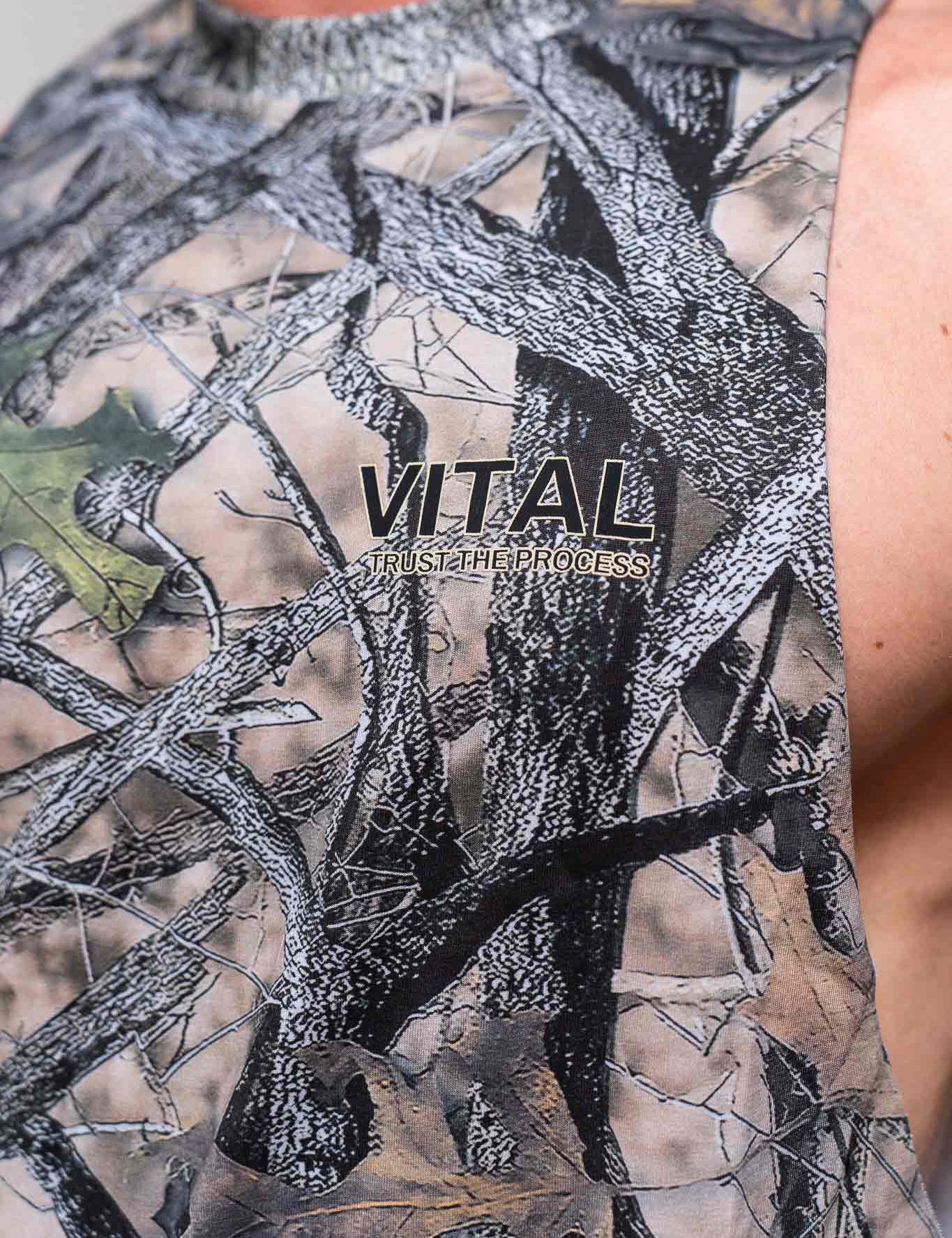 Cut Off Tank - Woodland Camo - VITAL APPAREL