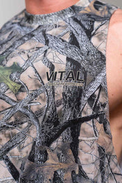 Cut Off Tank - Woodland Camo - VITAL APPAREL