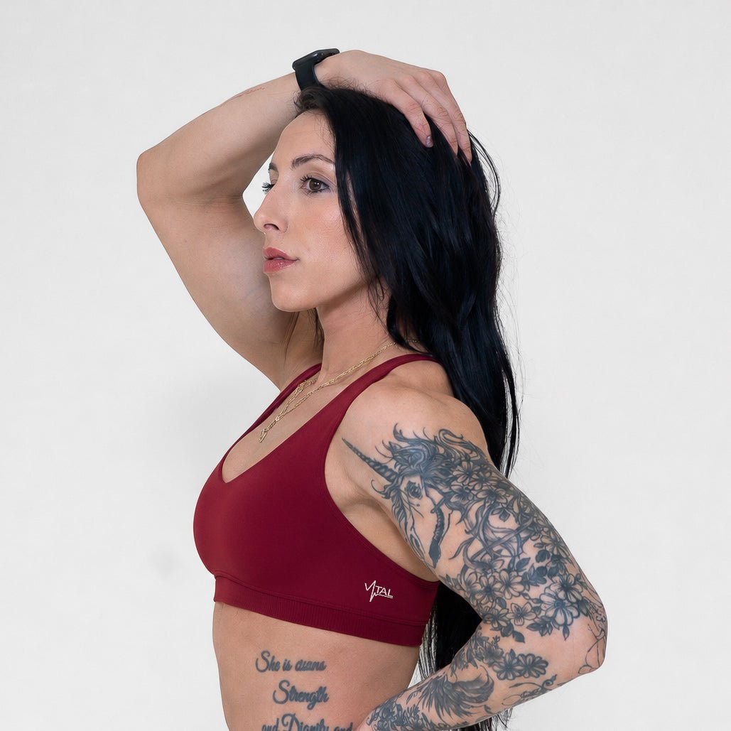 Dynasty Bra - Deep Maroon - VITAL APPAREL