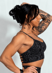 Elevate Adjustable Seamless Bra - Black Snake Skin - VITAL APPAREL