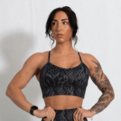 Elevate Adjustable Seamless Bra - Black Snake Skin - VITAL APPAREL