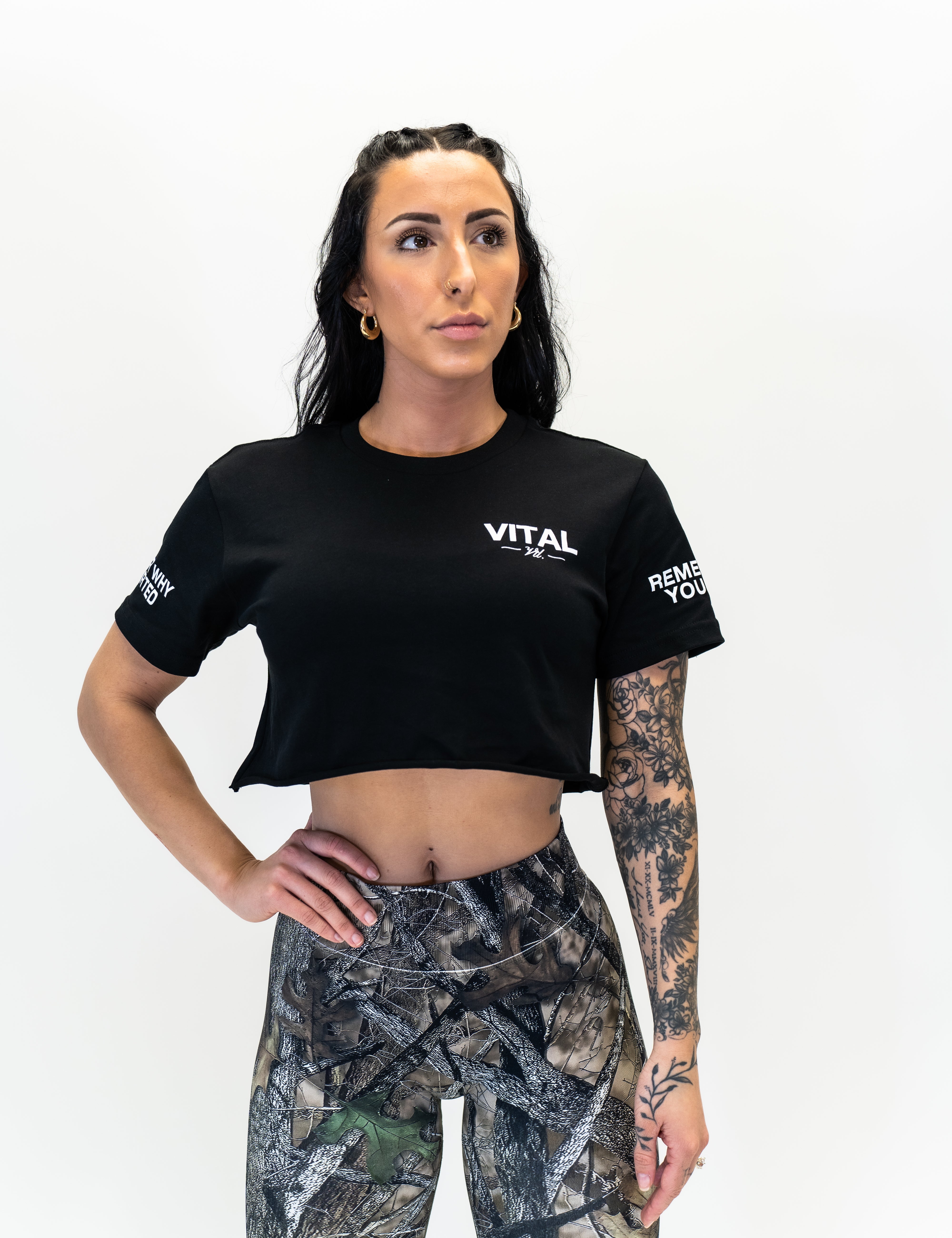 Fitted Crop T-Shirt - Sleeve T - VITAL APPAREL