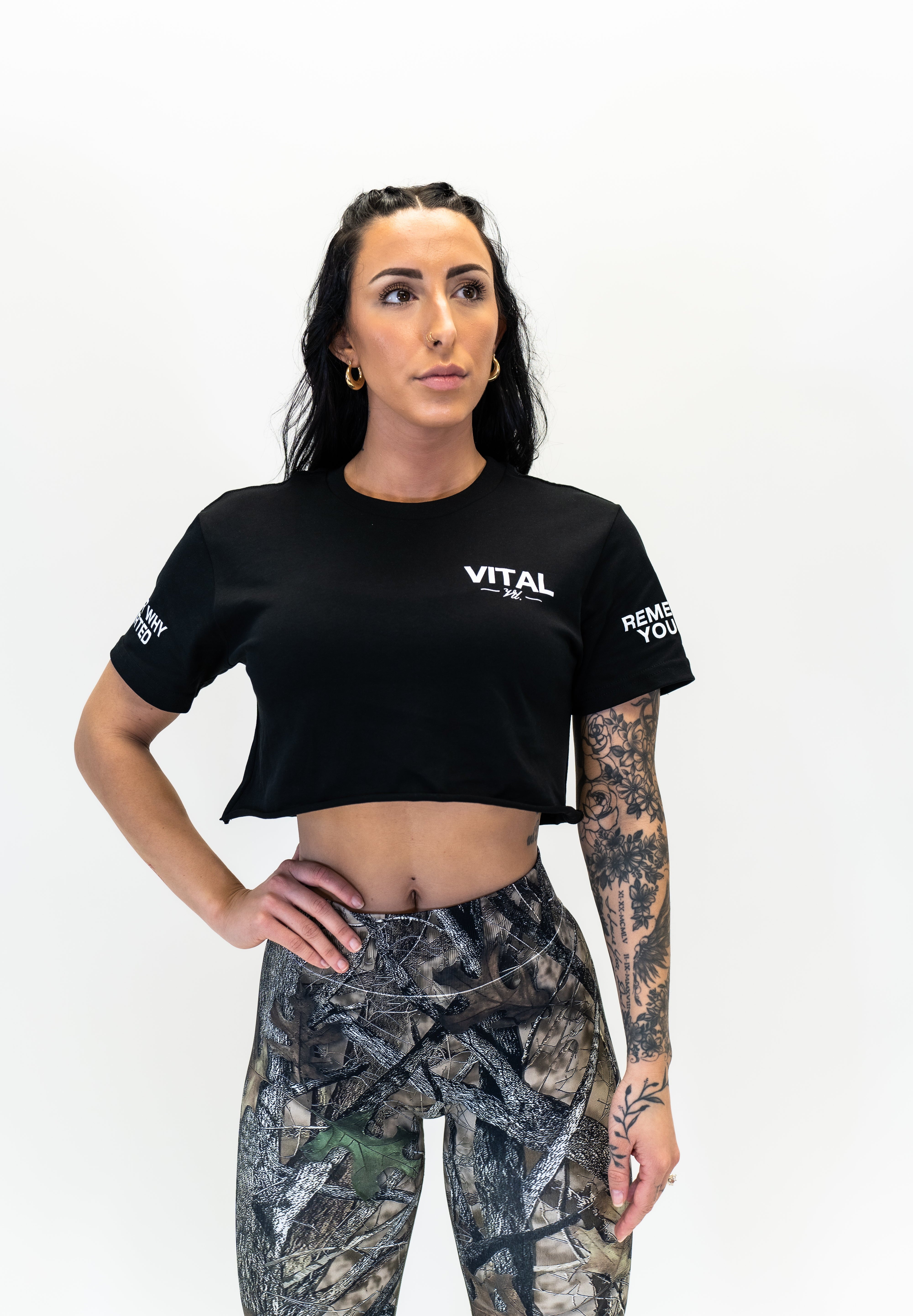 Fitted Crop T-Shirt - Sleeve T - VITAL APPAREL