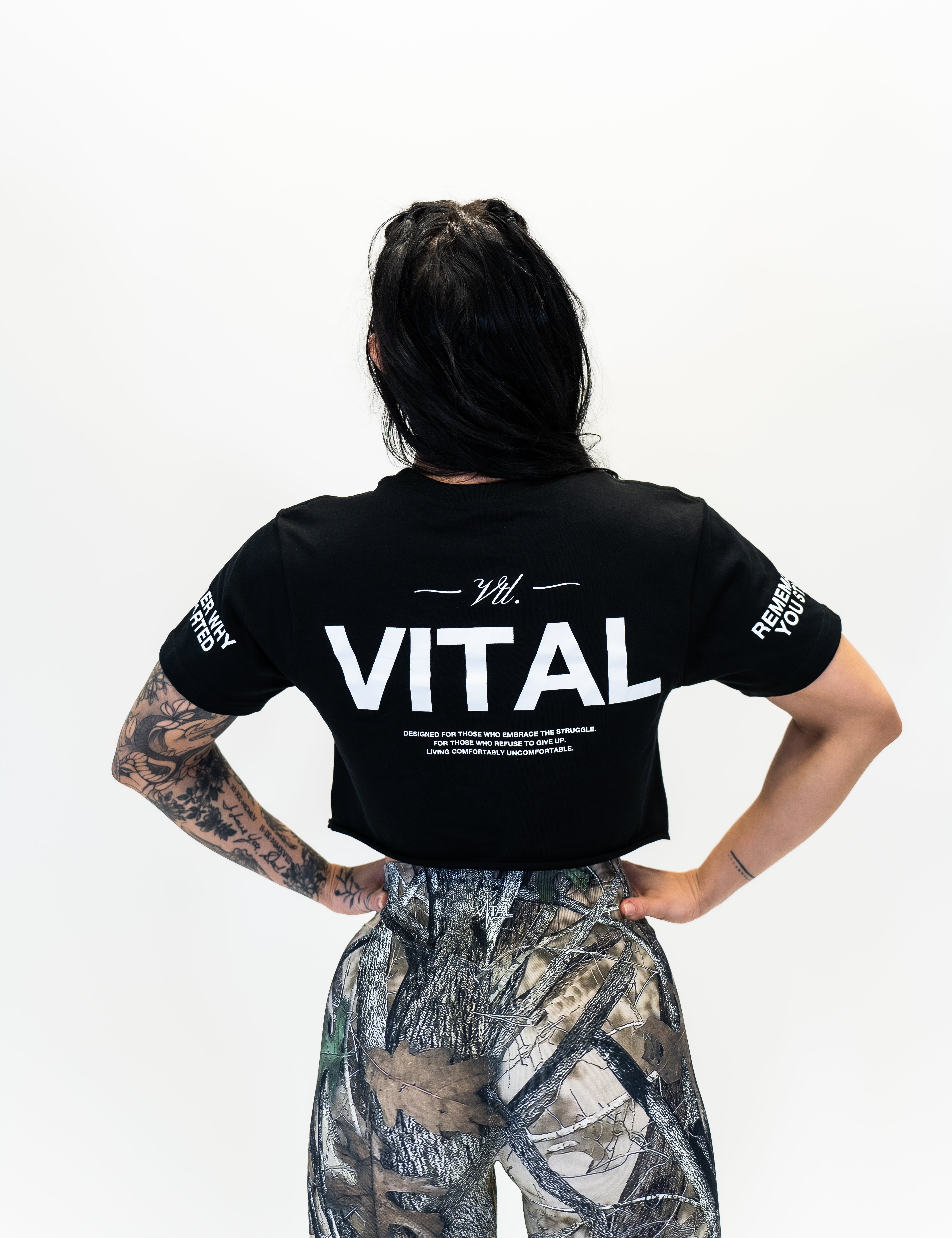 Fitted Crop T-Shirt - Sleeve T - VITAL APPAREL