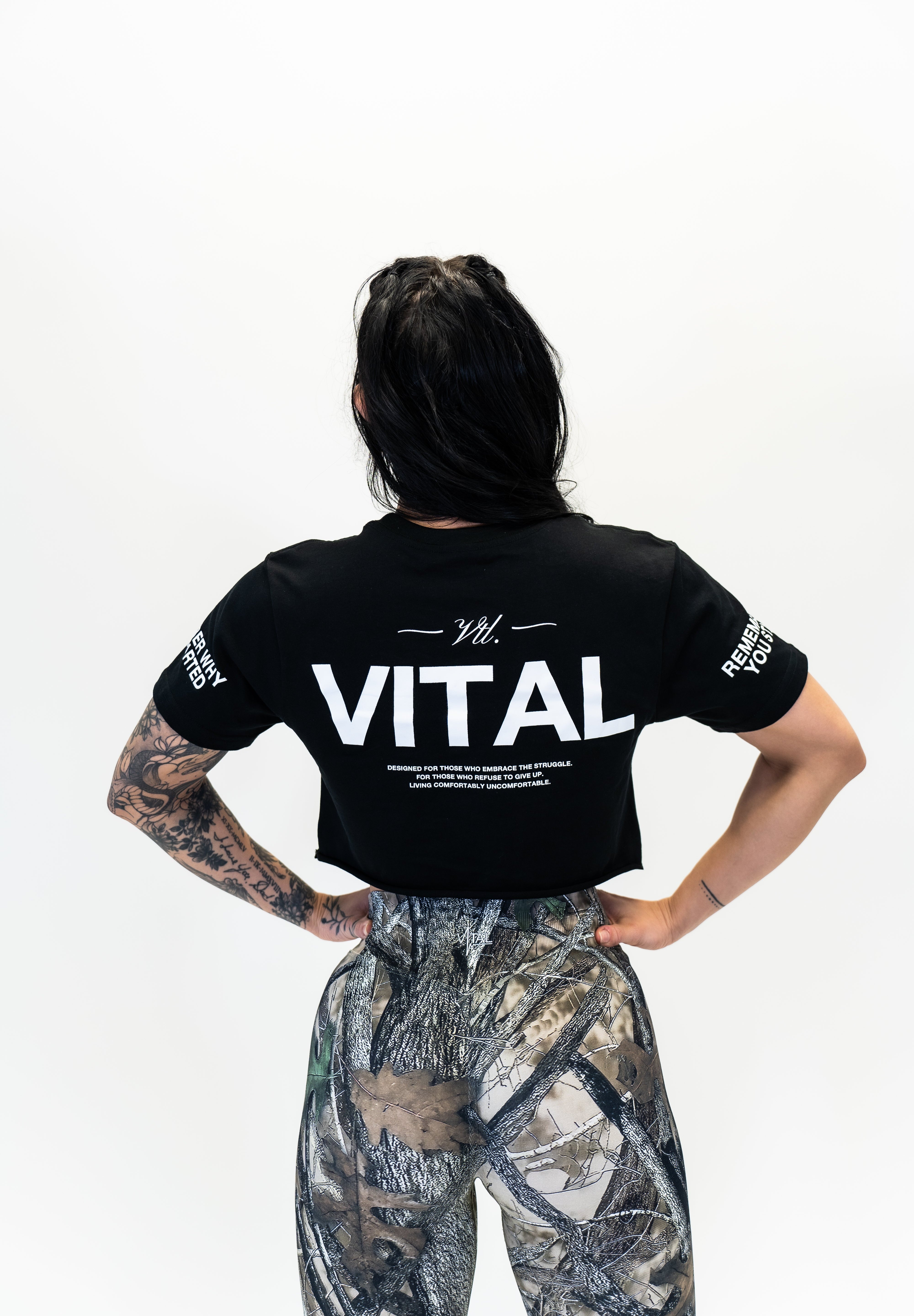 Fitted Crop T-Shirt - Sleeve T - VITAL APPAREL