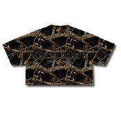 Fitted Crop T-Shirt - STS Black Woodland Camo - VITAL APPAREL