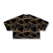 Fitted Crop T-Shirt - STS Black Woodland Camo - VITAL APPAREL