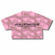 Fitted Crop T-Shirt - STS Pink Woodland Camo - VITAL APPAREL