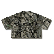 Fitted Crop T-Shirt - STS Woodland Camo - VITAL APPAREL